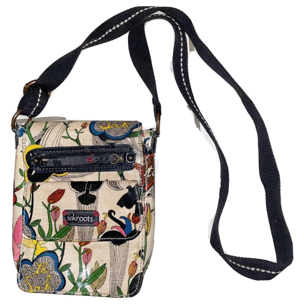 Sak roots  nature peace print purse